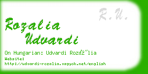 rozalia udvardi business card